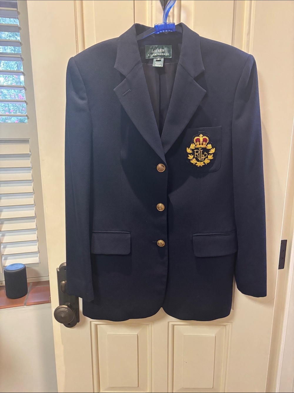 Vintage hundred percent wool, Ralph Lauren insignia jacket